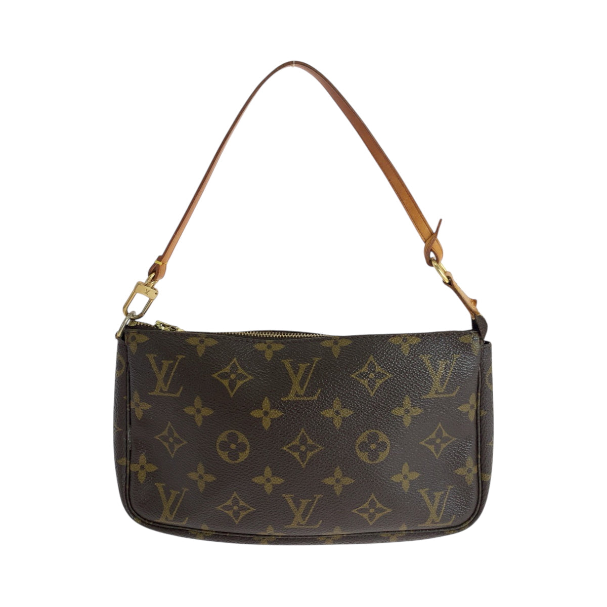 LOUIS VUITTON Handbag M51980 PVC Brown Gold Metal Handbag accessory pouch Monogram Pochette Accessoires Women