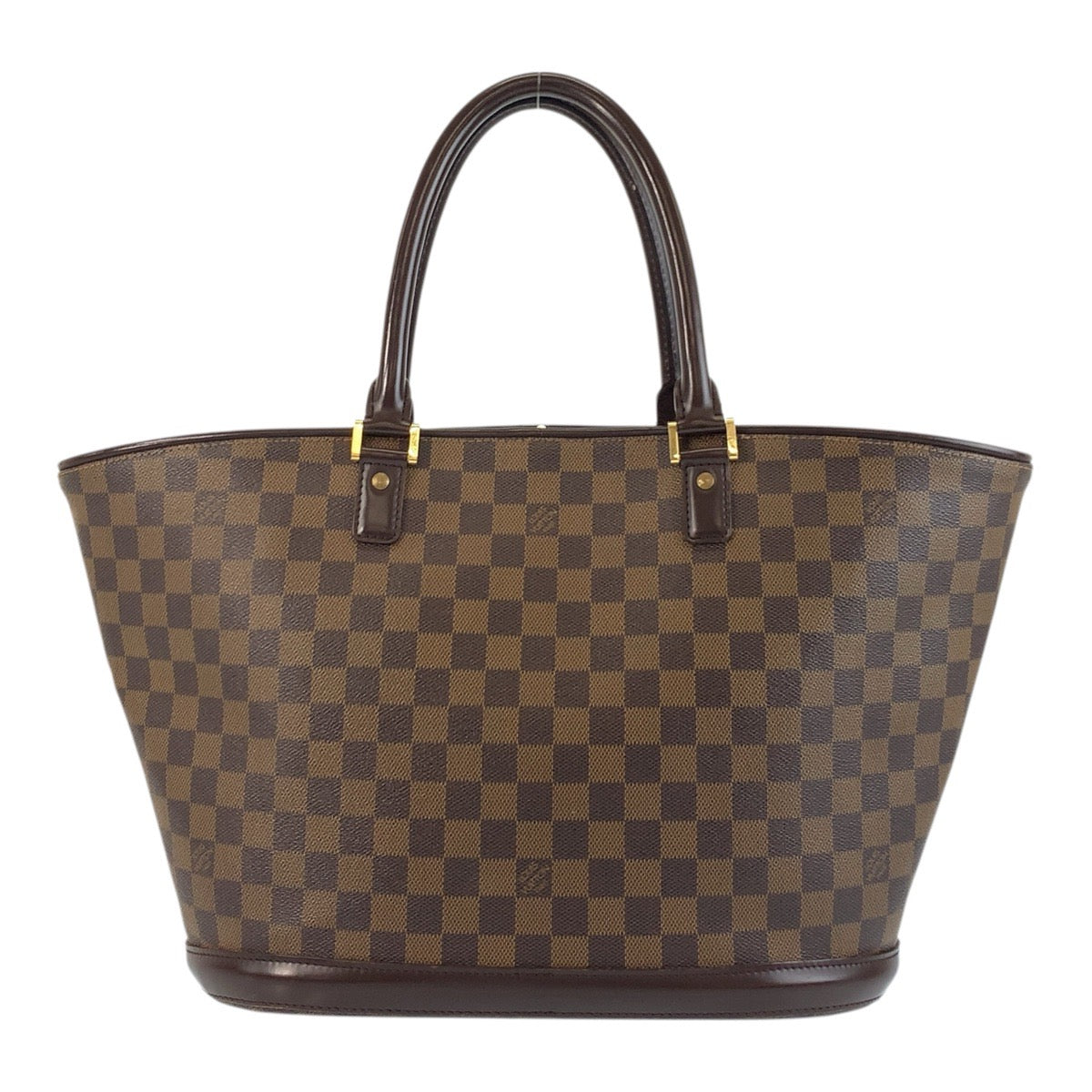 LOUIS VUITTON Tote Bag N51120 PVC Brown Gold Metal Damier Manosque GM