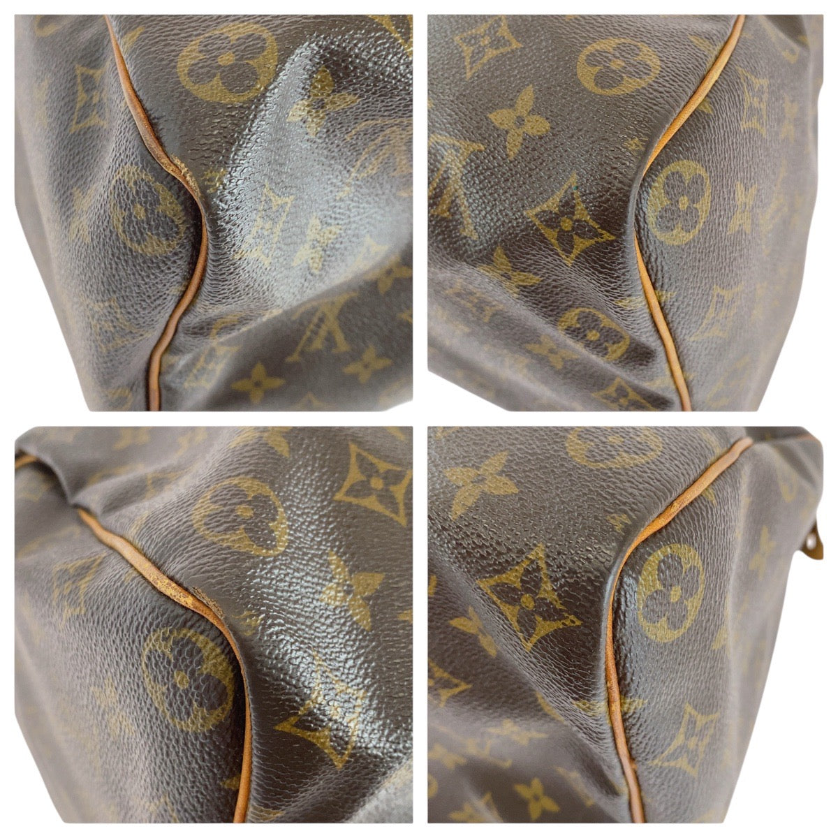 LOUIS VUITTON Handbag M41524 PVC Brown Gold Metal Handbag Boston Duffel bag Monogram Speedy 35 Women