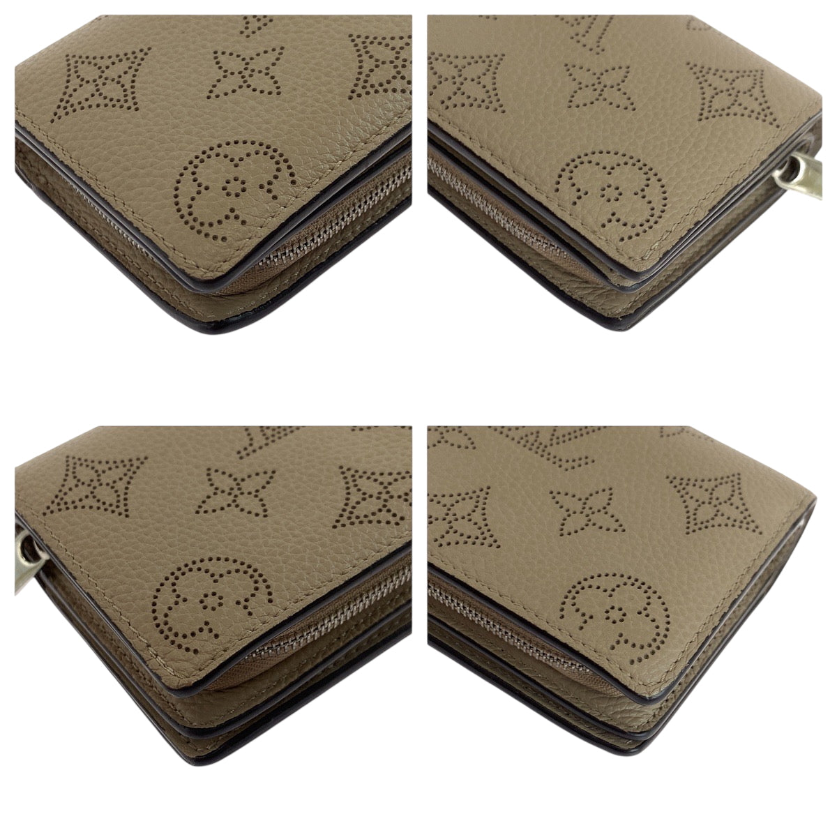 LOUIS VUITTON Bifold Wallet M80817 leather Galle Beige SilverMetal Folding wallet Compact wallet Monogram Mahina Portefeuille Claire Women