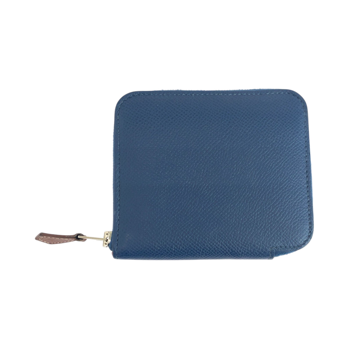 HERMES Bifold Wallet Epsom Blue Brighton SilverMetal Compact wallet Asap Compact Silk Inn Women