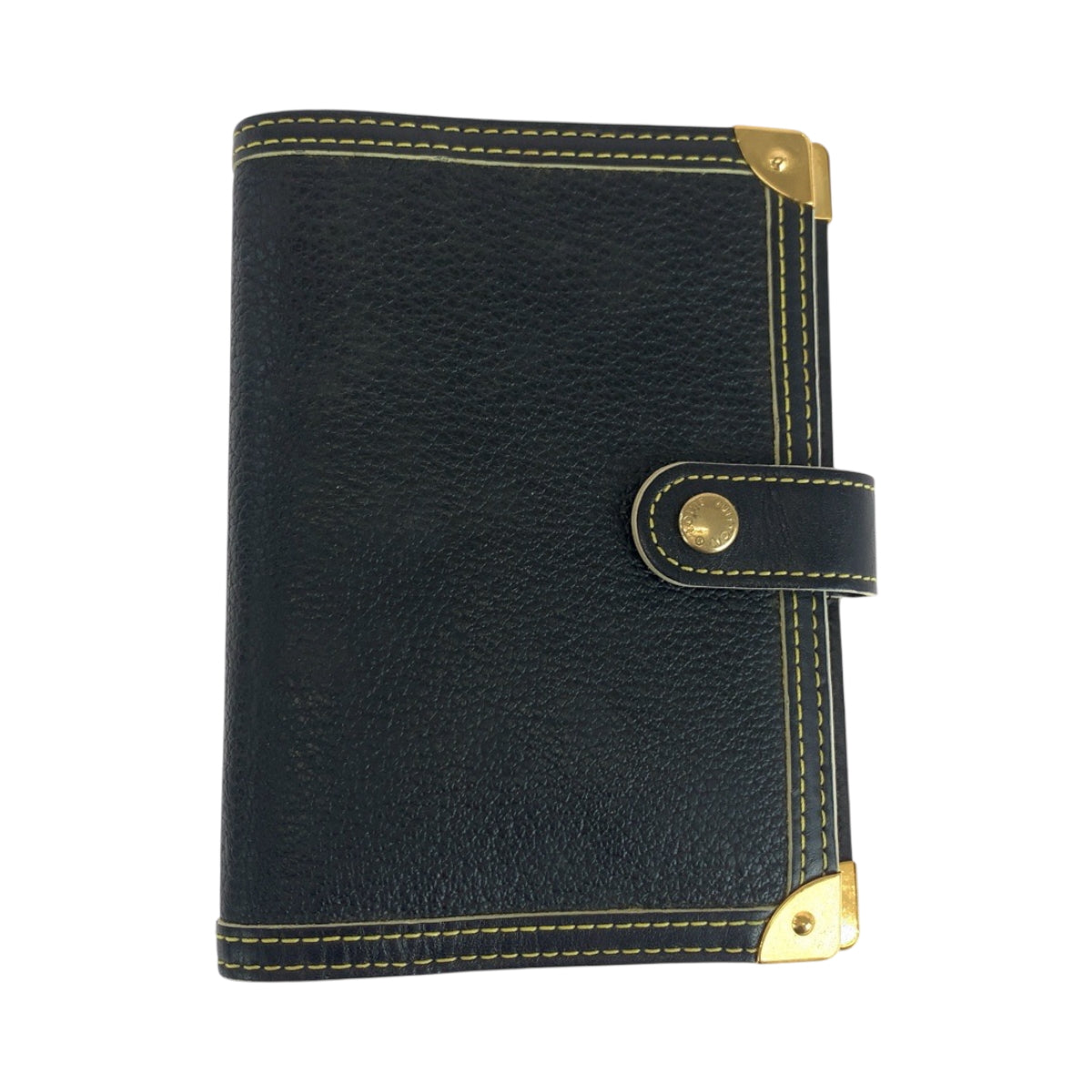 LOUIS VUITTON Notebook cover R20884 leather black Notebook cover 6-hole type Suhari Agenda PM mens