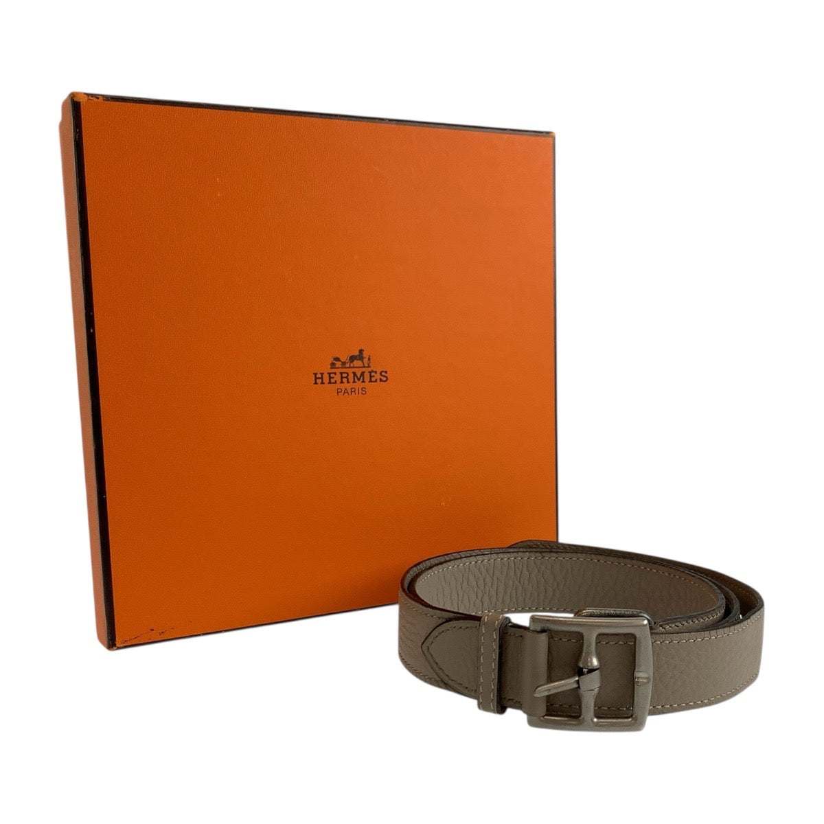 HERMES belt Togo beige Etriviere 78