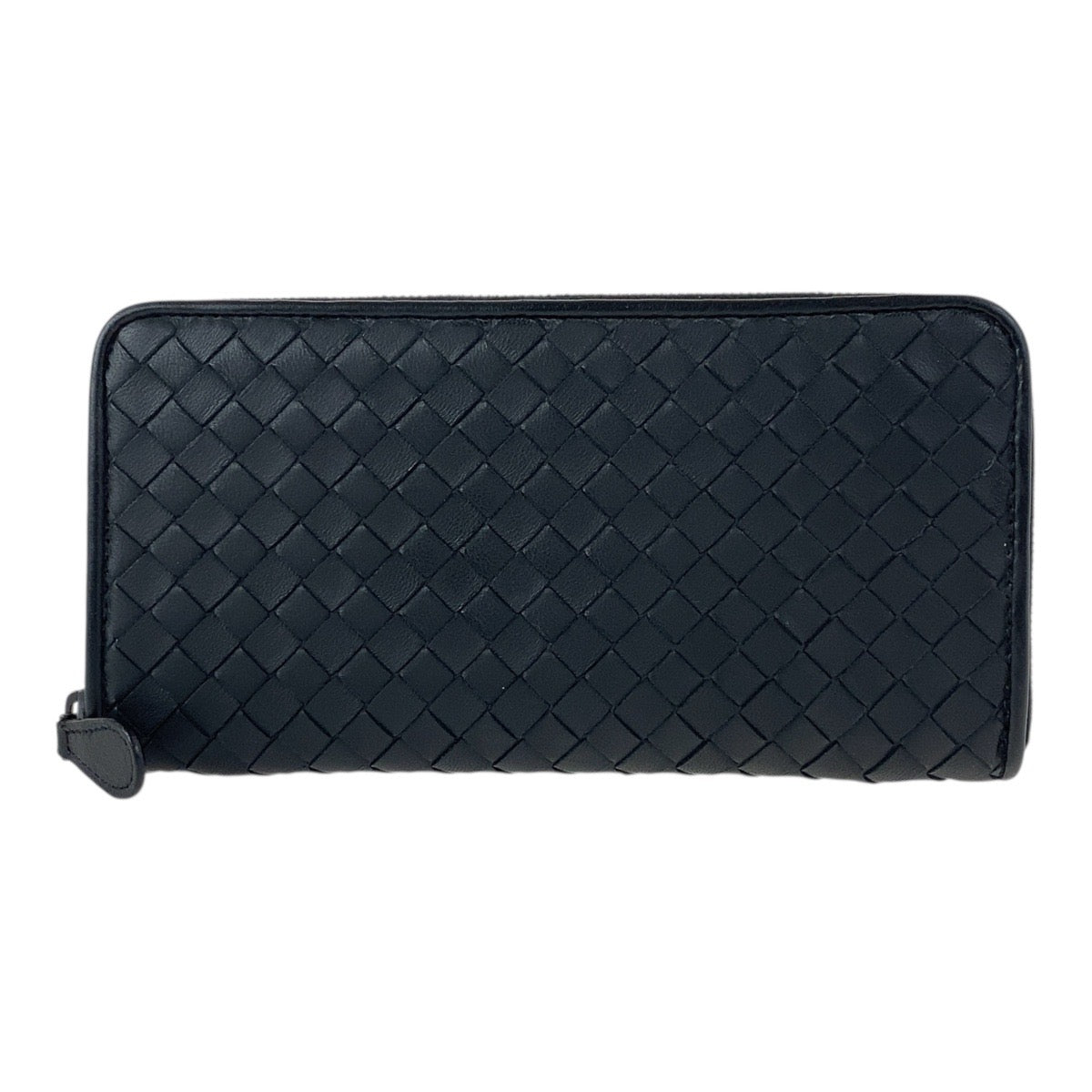 BOTTEGAVENETA Long Wallet Purse P00803502I leather Black black INTRECCIATO