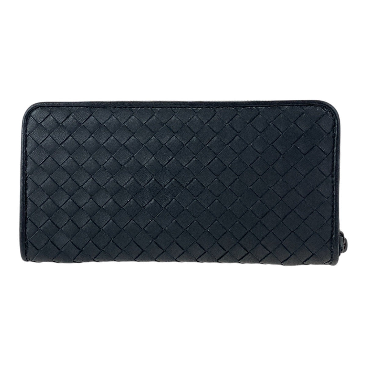 BOTTEGAVENETA Long Wallet Purse P00803502I leather Black black INTRECCIATO