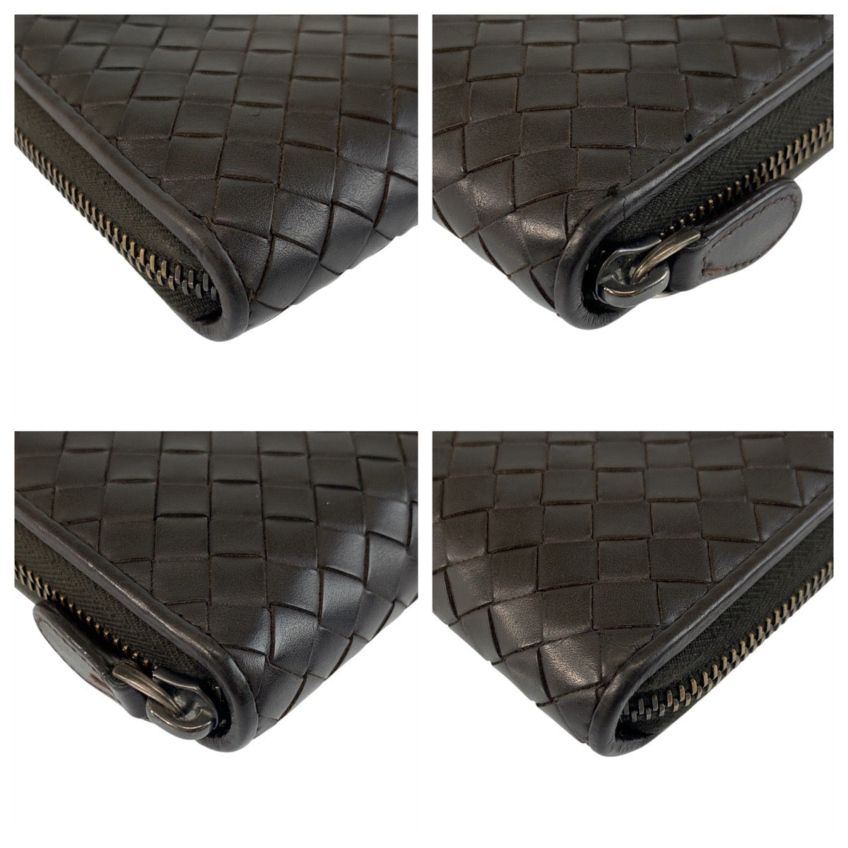 BOTTEGAVENETA Long Wallet Purse P00537165Q leather Brown INTRECCIATO