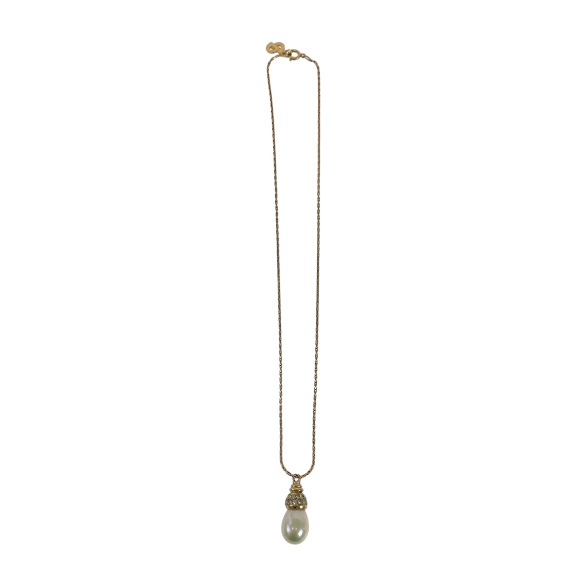 Dior Necklace Golden pearl Gold white Pearl