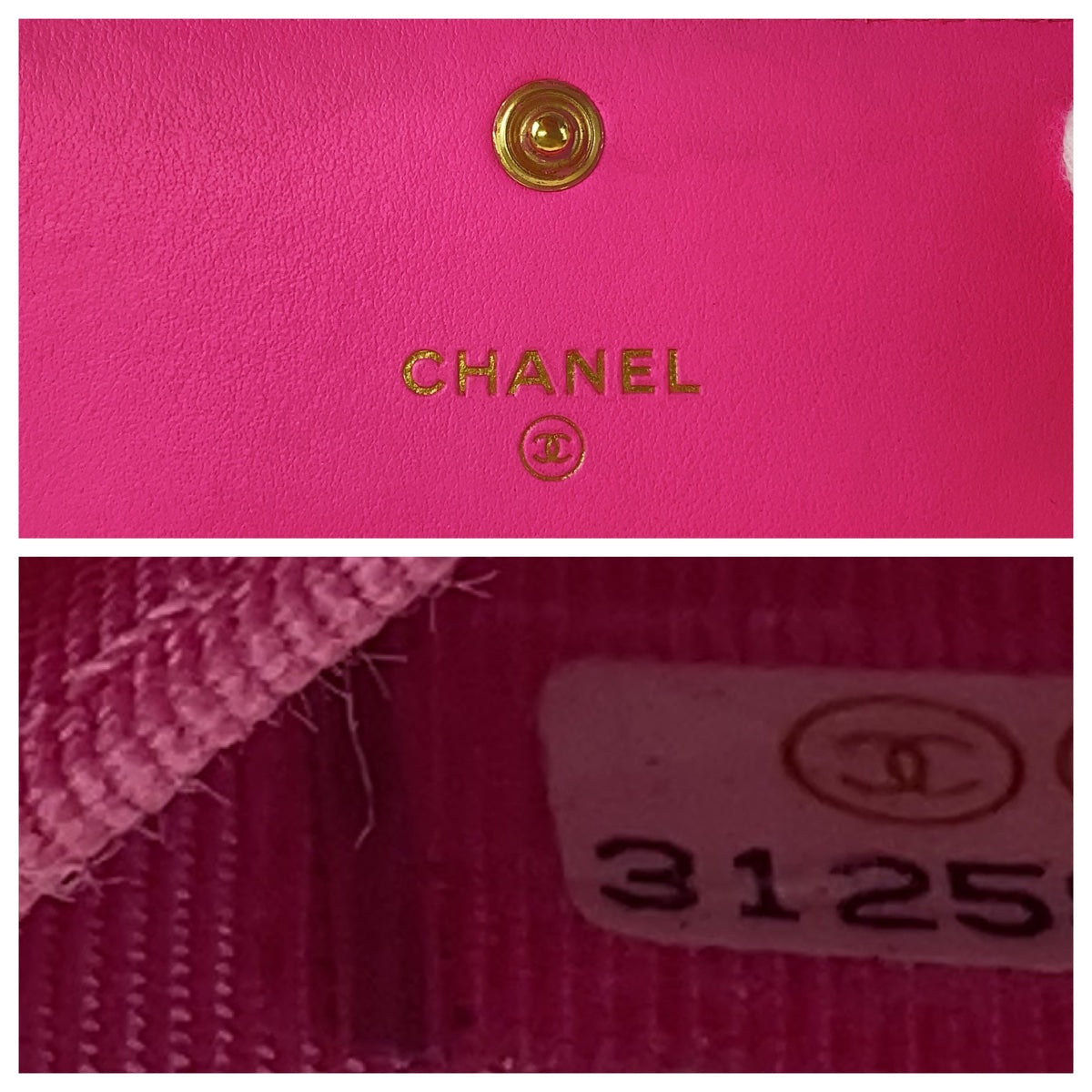 CHANEL Bifold Wallet canvas Pink Matte Gold Metal chanel 19 Matrasse