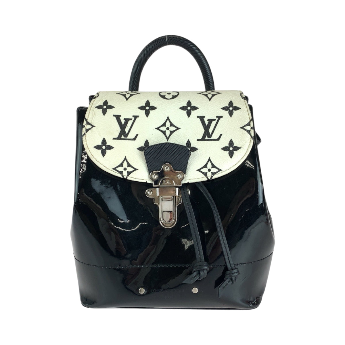 LOUIS VUITTON Backpack M53637 Vernis Black White Vernis Monogram Hot Springs