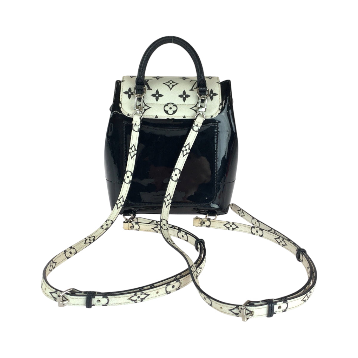 LOUIS VUITTON Backpack M53637 Vernis Black White Vernis Monogram Hot Springs