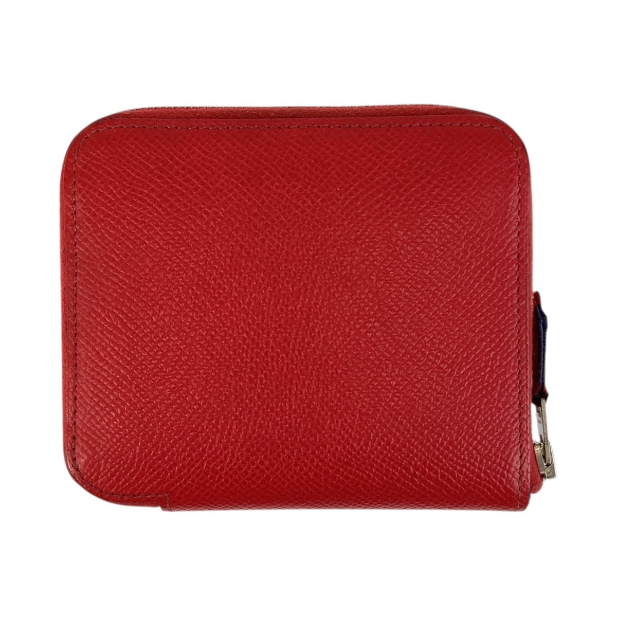HERMES Bifold Wallet Epsom Bougainvillea Red SilverMetal AZAP Silk Inn Compact