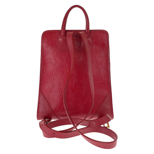 Yves Saint Laurent Backpack leather Red red YSL