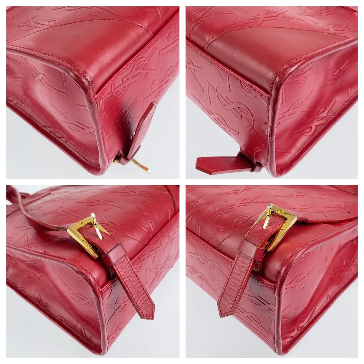 Yves Saint Laurent Backpack leather Red red YSL