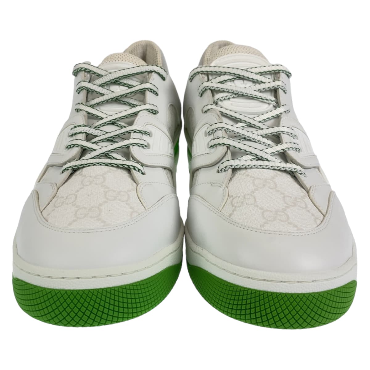 GUCCI sneakers GG canvas White green basket 11.5