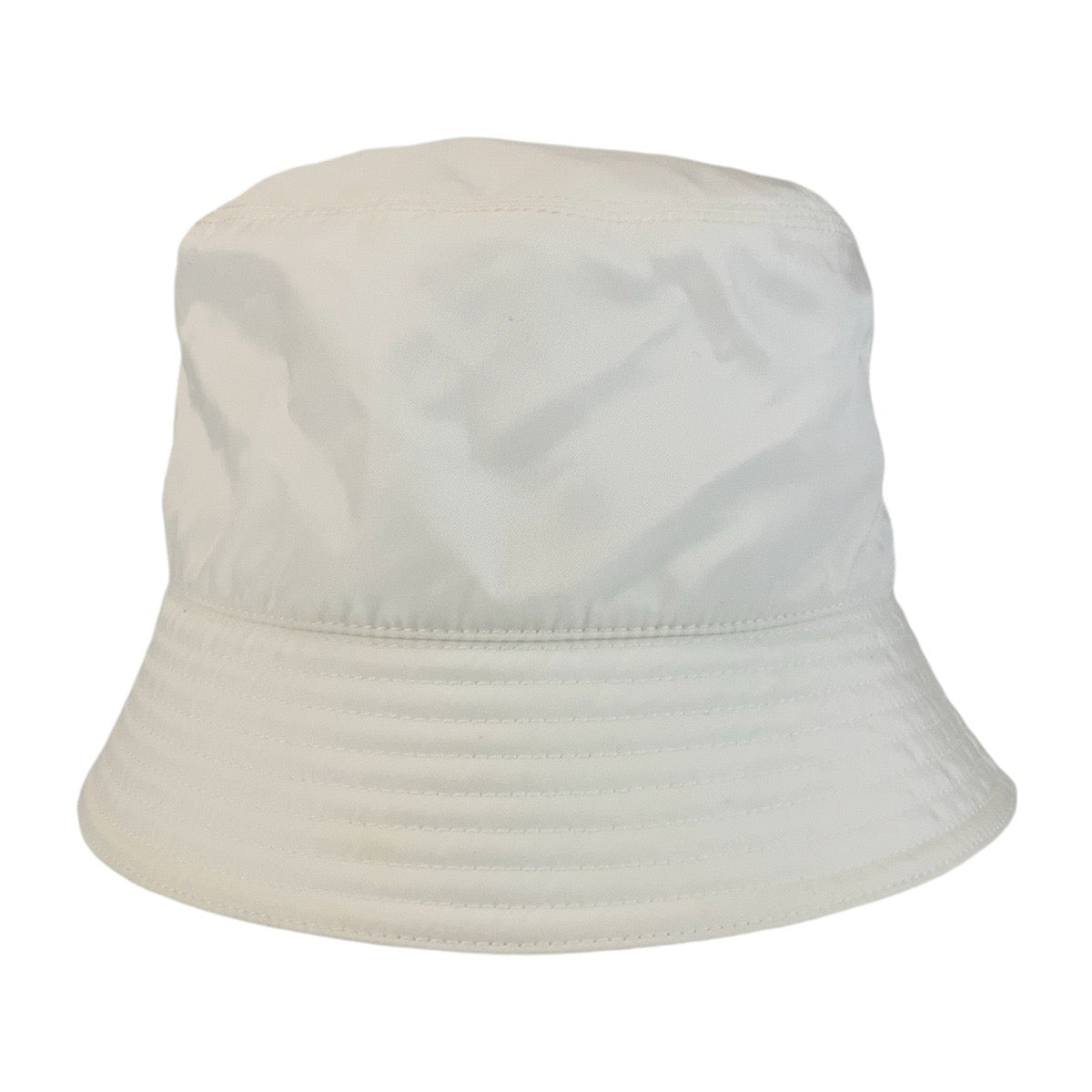 PRADA hat Nylon White SilverMetal Test Triangle With logo