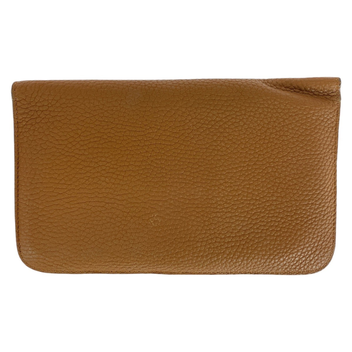 HERMES Long Wallet Purse Togo Gold Light Brown Camel SilverMetal Dogon GM