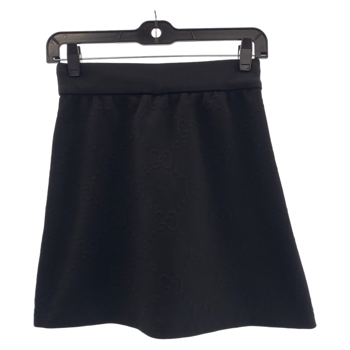 GUCCI skirt 655183 cotton black black white Embossed GG pattern Jersey jacquard XXS