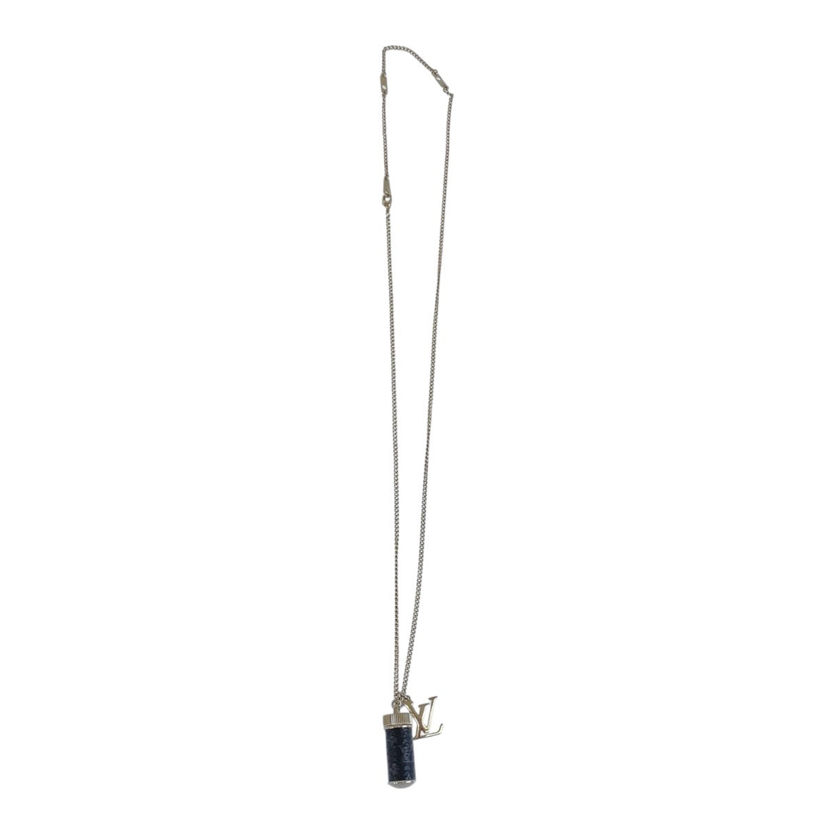 LOUIS VUITTON Necklace M63641 metal Brown Silver Metal Monogram Eclipse Collier Charms Monogram