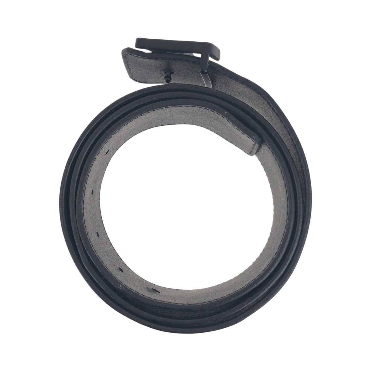 LOUIS VUITTON belt M0220 leather Black D Monogram shadow Saintur 40