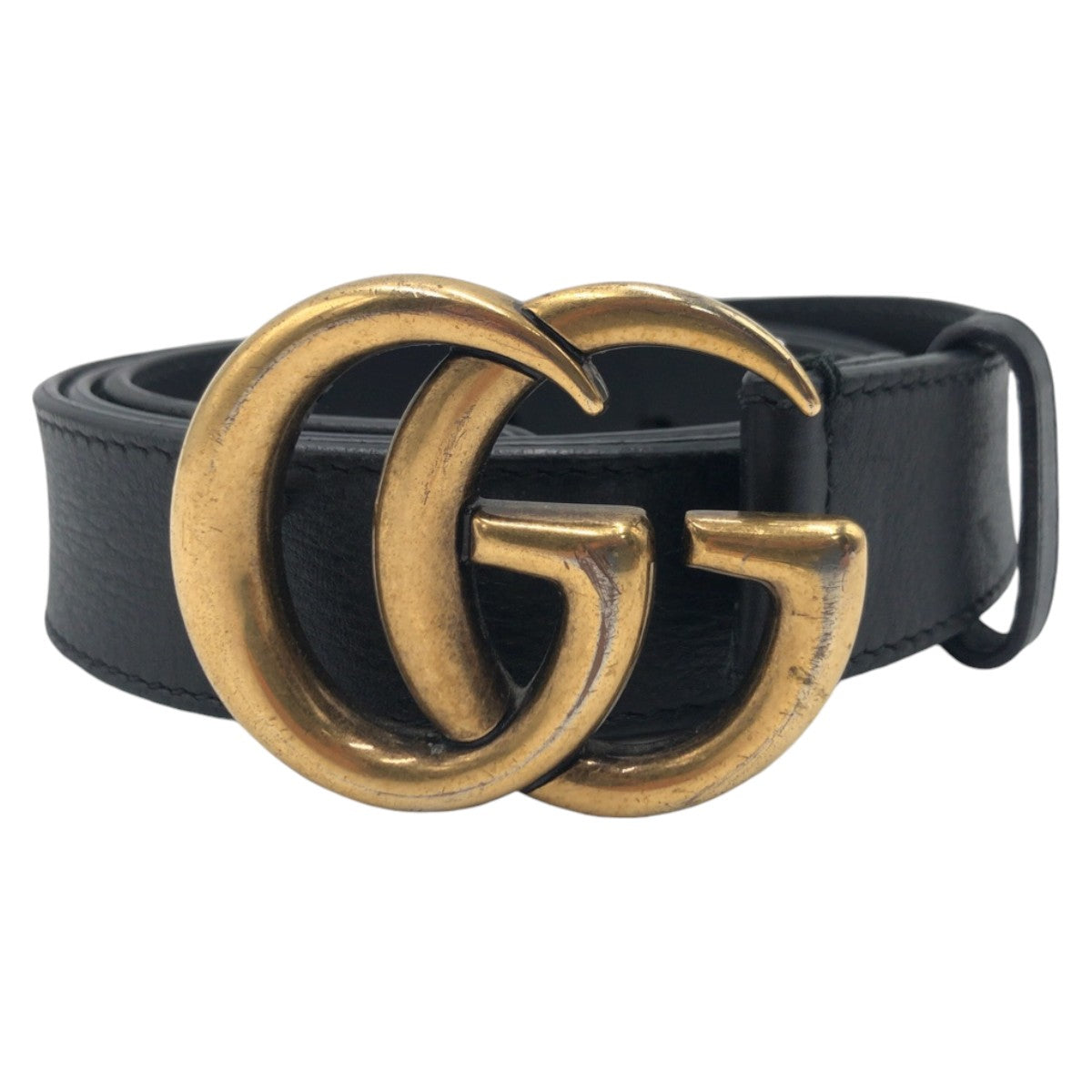 GUCCI belt 414516 AP00T leather black GG Marmont