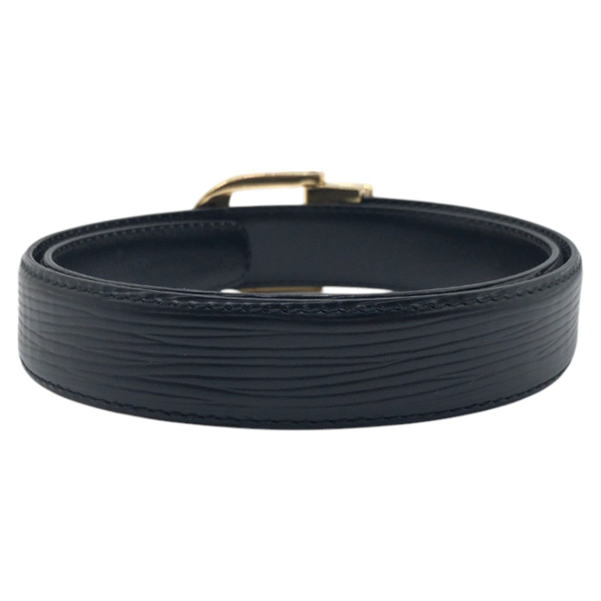 LOUIS VUITTON belt M6832 leather black Epi Saintur 34