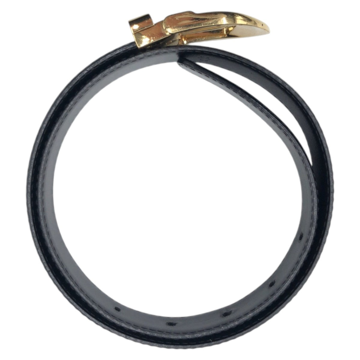 LOUIS VUITTON belt M6832 leather black Epi Saintur 34
