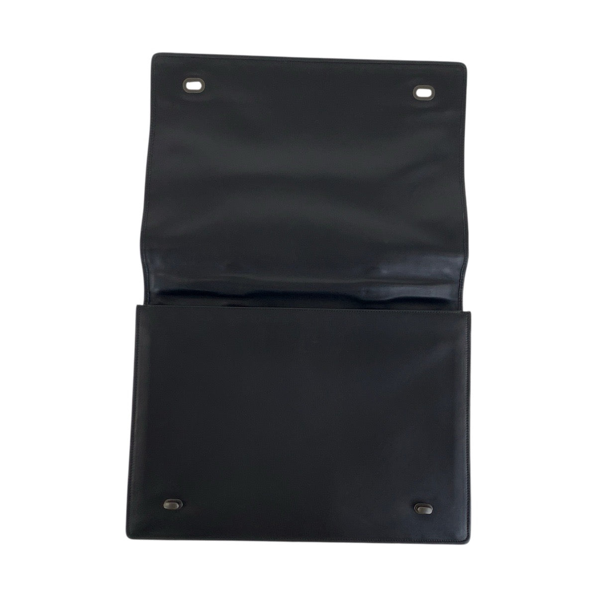BOTTEGAVENETA Business bag leather Black Gunmetal INTRECCIATO