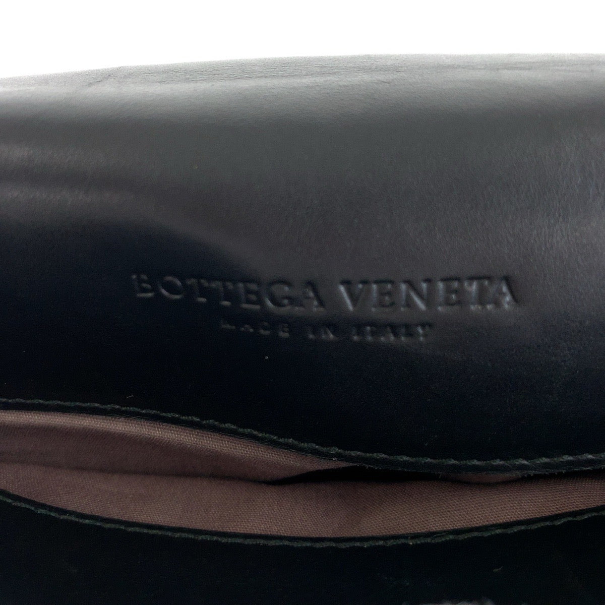 BOTTEGAVENETA Business bag leather Black Gunmetal INTRECCIATO