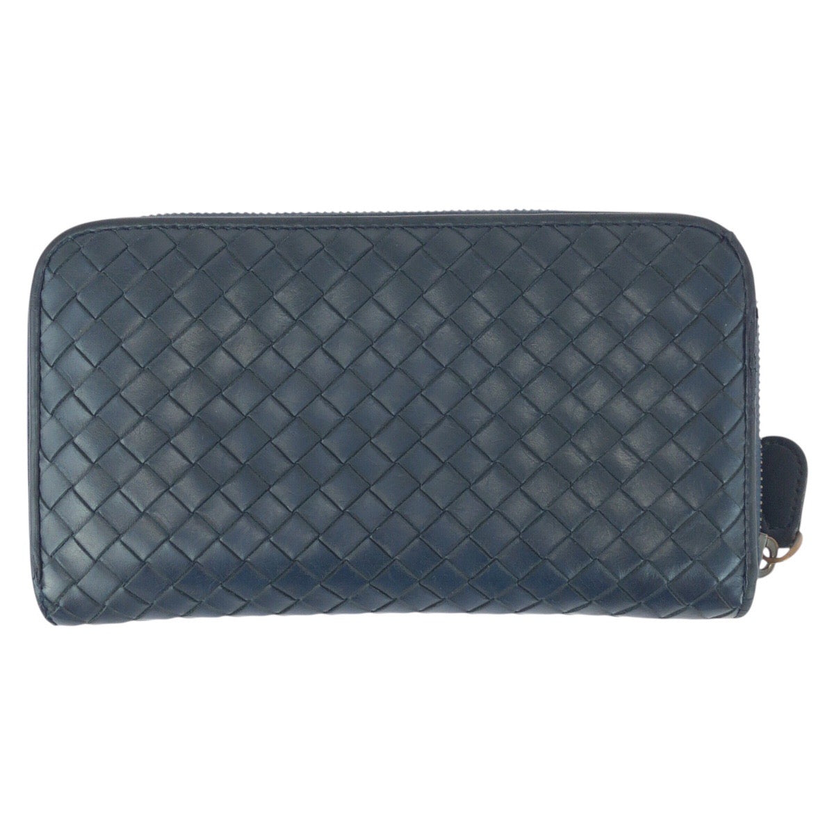 BOTTEGAVENETA Long Wallet Purse SO1655939D leather Navy Gold Metal INTRECCIATO