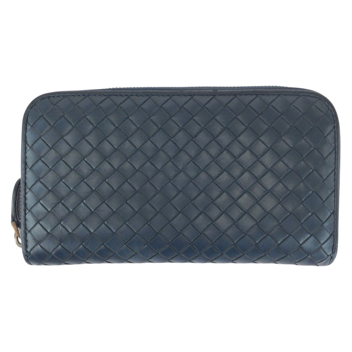 BOTTEGAVENETA Long Wallet Purse SO1655939D leather Navy Gold Metal INTRECCIATO