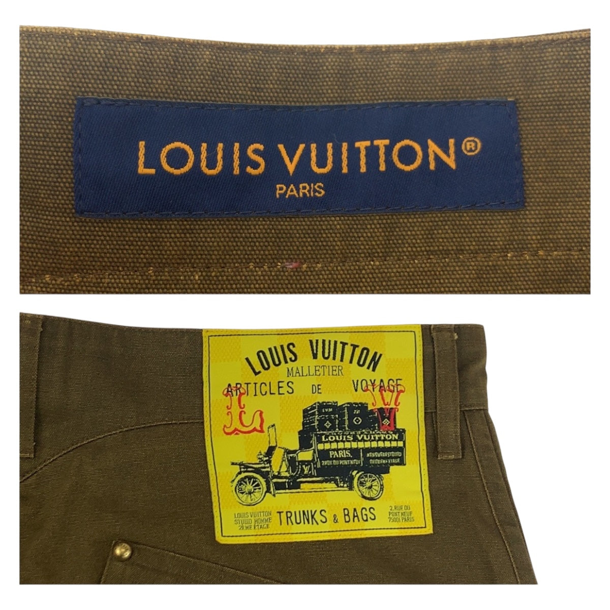LOUIS VUITTON Pants cotton Brown 46