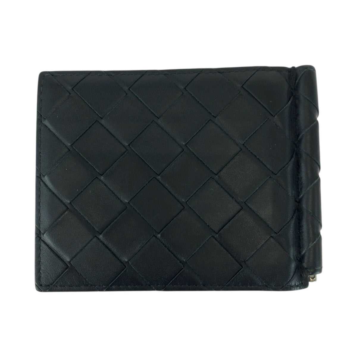 BOTTEGAVENETA Bifold Wallet leather black INTRECCIATO