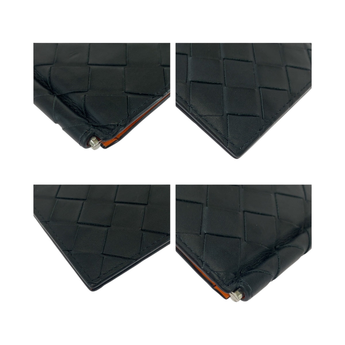 BOTTEGAVENETA Bifold Wallet leather black INTRECCIATO