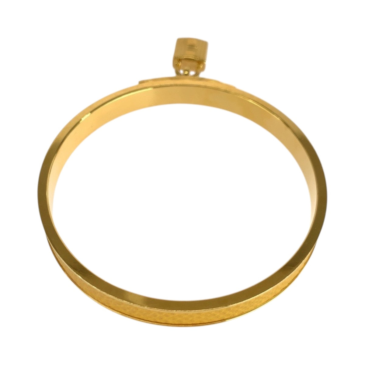 HERMES Bangle plating Gold yellow Kelly bangle Padlock motif