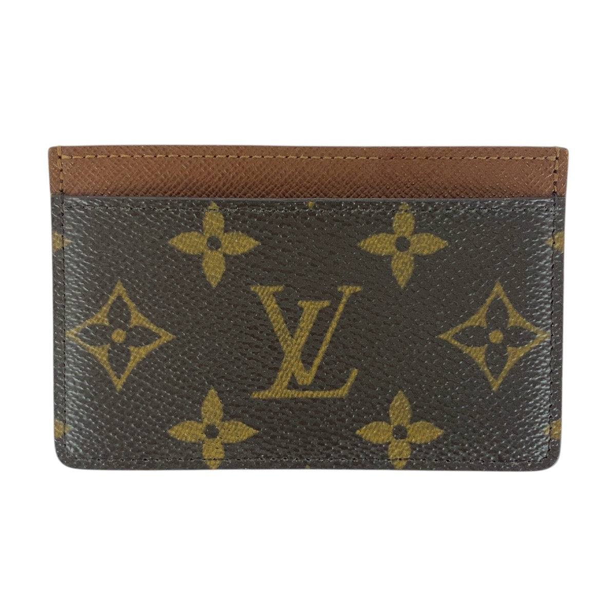 LOUIS VUITTON Card Case M61733 PVC Brown Monogram Porte Cartes Simple