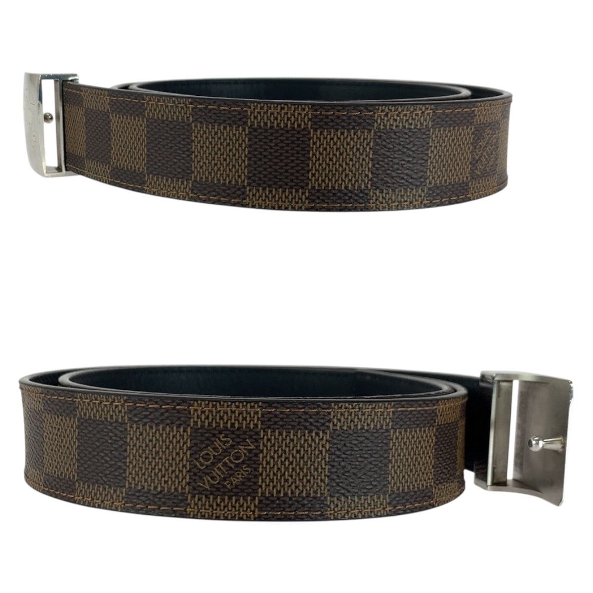 LOUIS VUITTON belt M6881W PVC Brown Damier Sainteure Carre 30