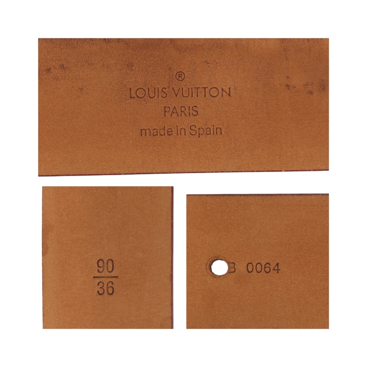 LOUIS VUITTON belt M6903 leather Brown Sunture LV Initial 36