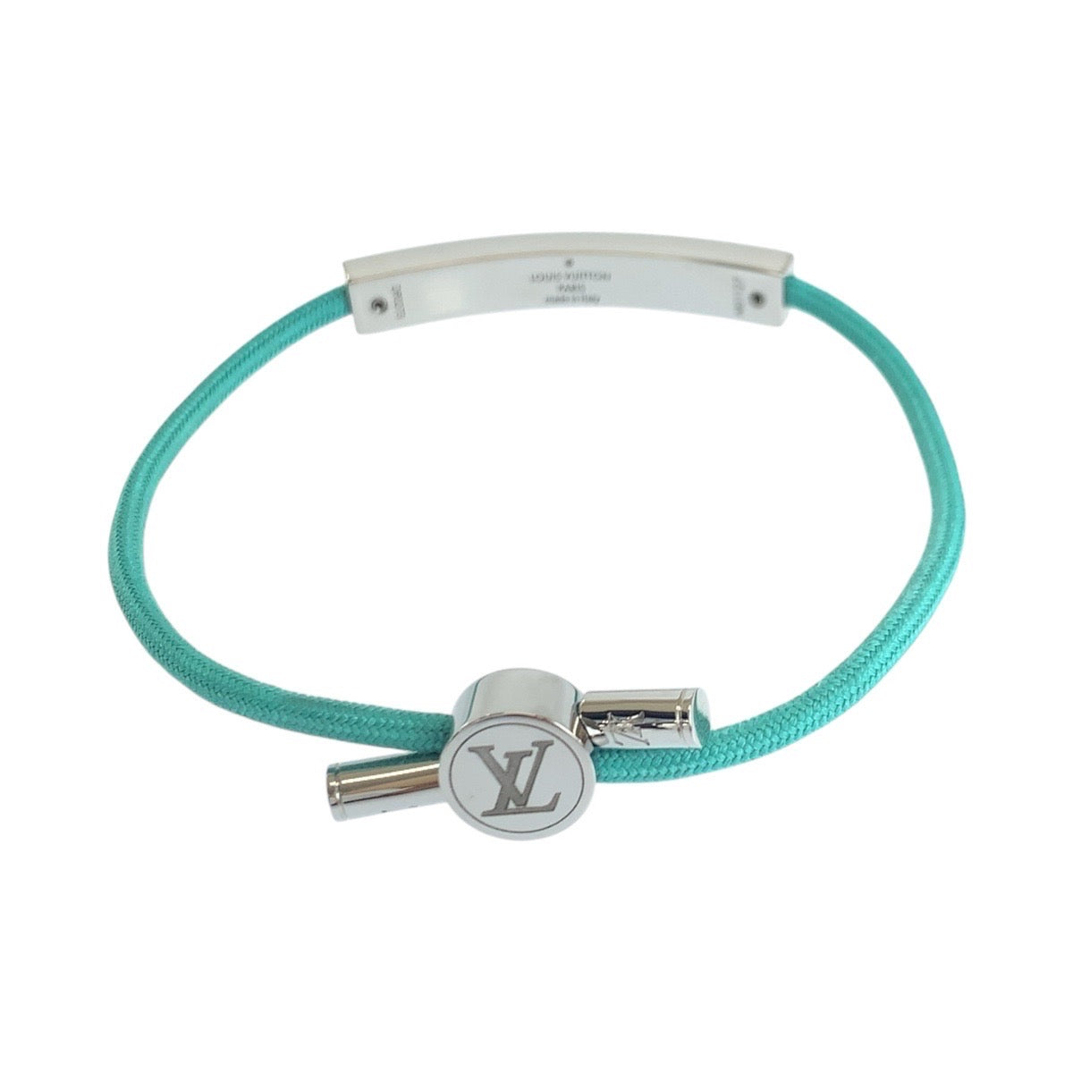 LOUIS VUITTON bracelet M01127 metal Green SilverMetal Brassle LV space