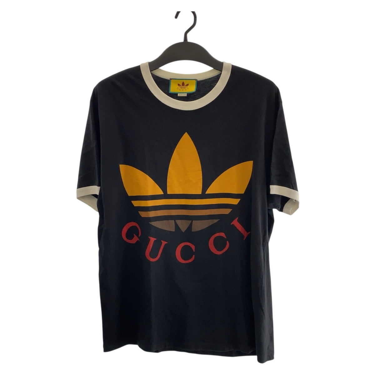 GUCCI Short sleeve T-shirt 727694 cotton Black Red Brown GUCCI Ã adidas XL