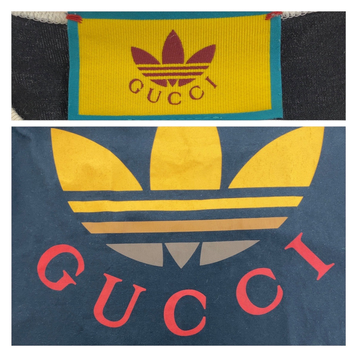 GUCCI Short sleeve T-shirt 727694 cotton Black Red Brown GUCCI Ã adidas XL