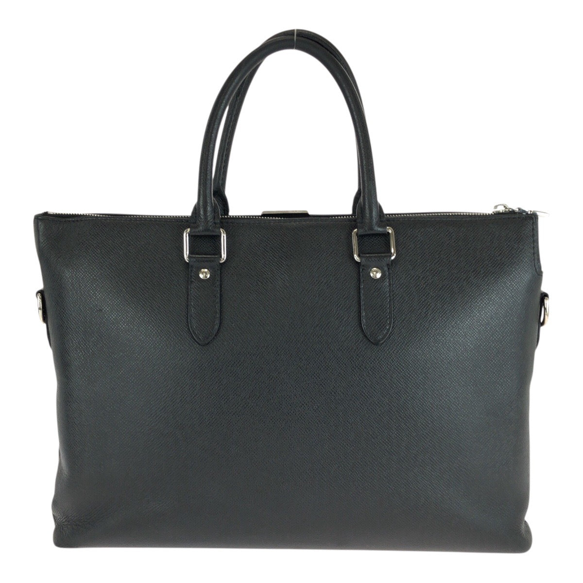 LOUIS VUITTON Business bag M33416 leather Black SilverMetal Taiga Anton