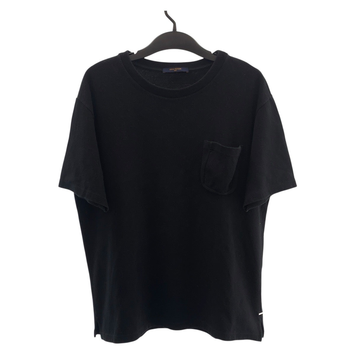 LOUIS VUITTON Short sleeve T-shirt cotton Black Silver monogram jacquard XXL