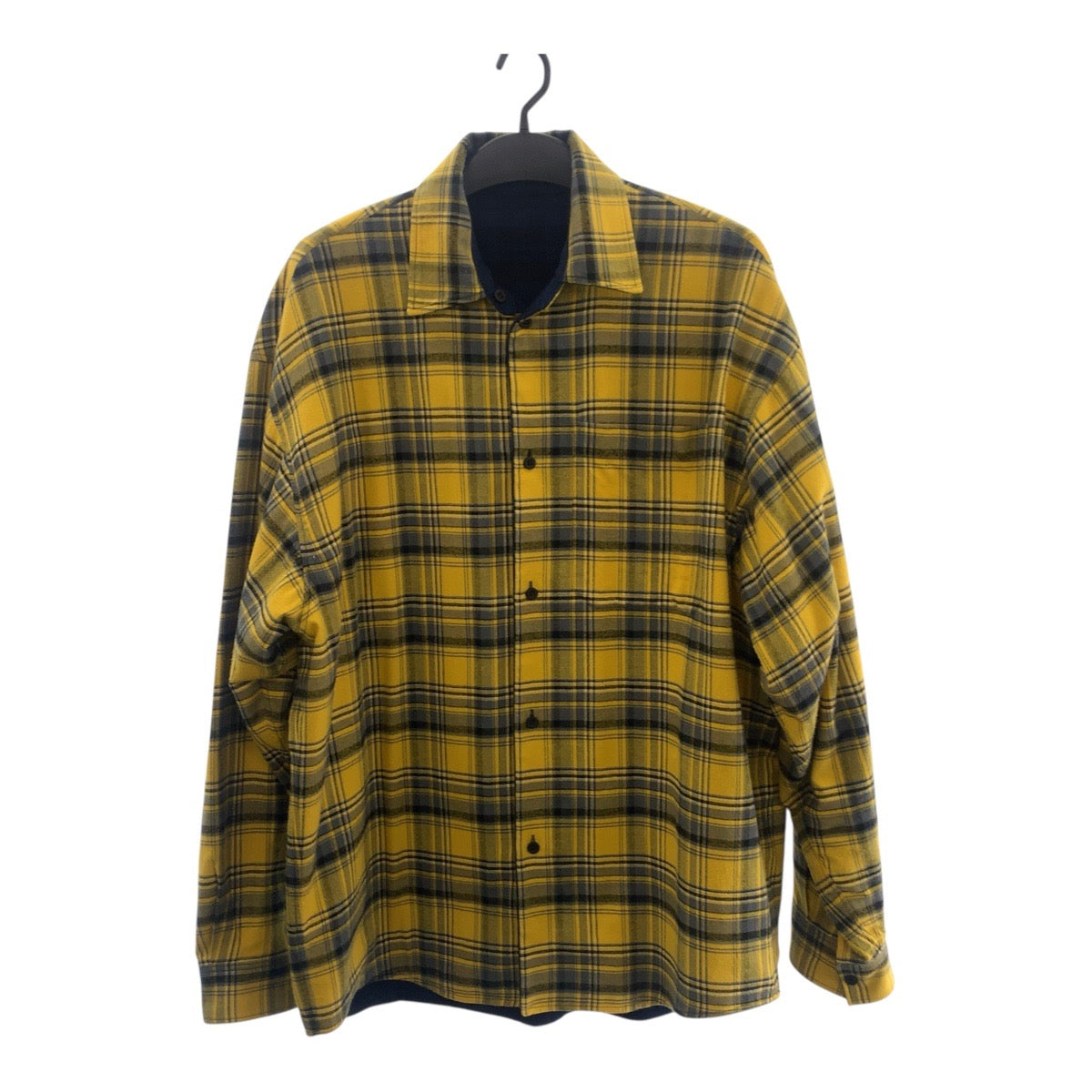 BALENCIAGA Long sleeve shirt 720105TNM27 cotton Yellow blue M