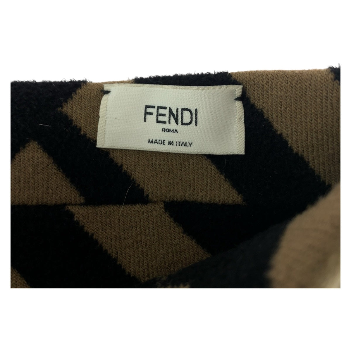 FENDI hair accessory FXT010 wool Brown black Zucca