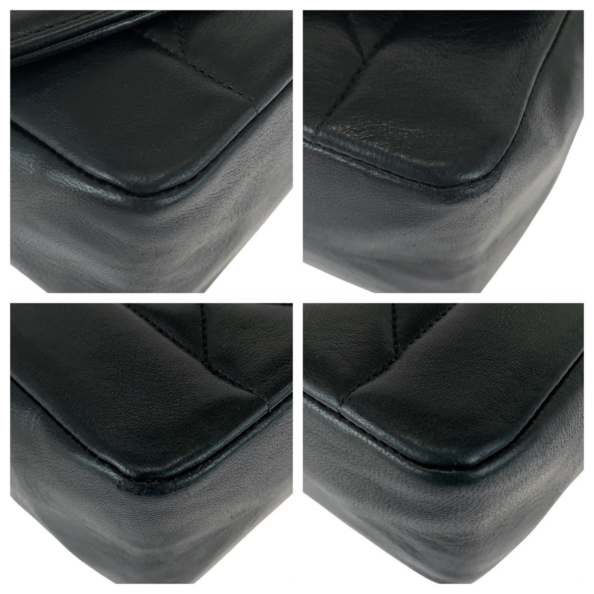 CHANEL Shoulder Bag lambskin black Matelasse 25 Diana Flap COCO Mark Turnlock