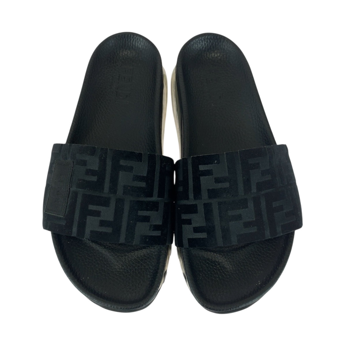 FENDI Sandals 7X1284 rubber black Zucca 7