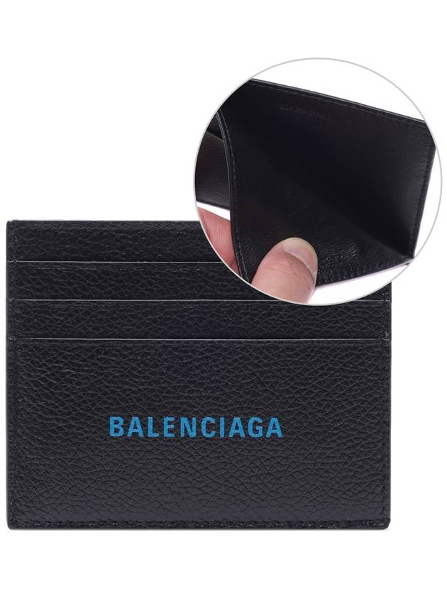Luxury Balenciaga Trending 2025 Logo Print Leather Card Wallet