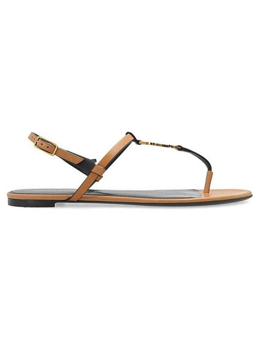 Luxury Saint Laurent Trending 2025 Monogram Cassandra Sandals Brown
