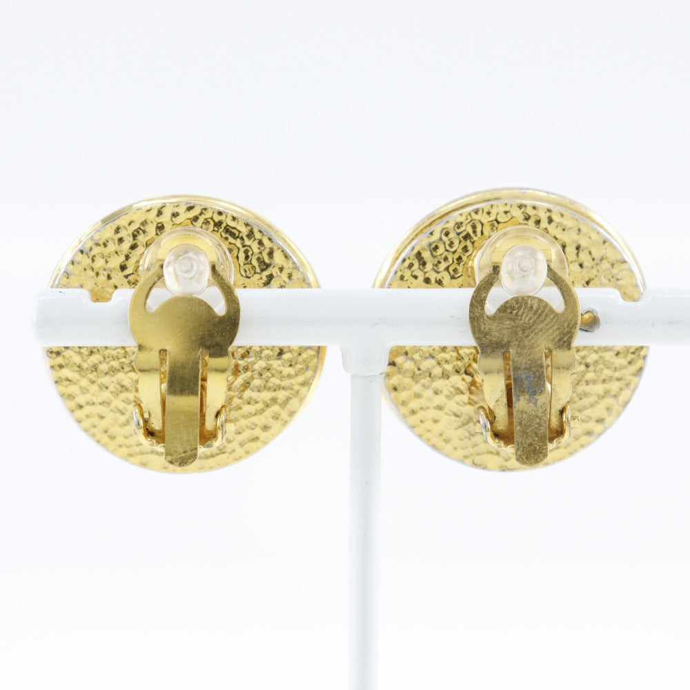 CHANEL Earring Plated Gold Red/gold Women