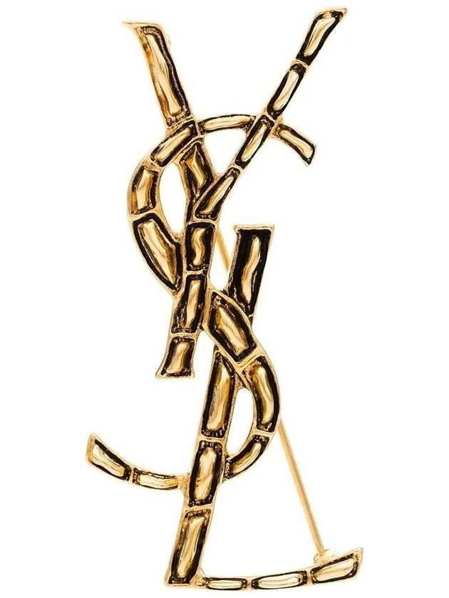 Luxury Saint Laurent Trending 2025 Opium YSL Crocodile Brooch Gold